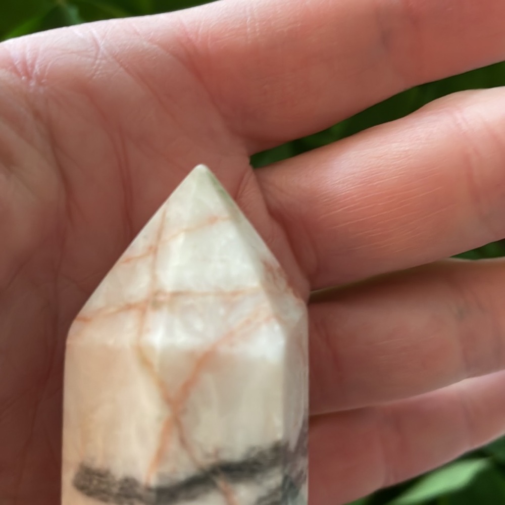 🦓Pink Zebra Jasper Crystal Tower🦓 - Picture 5 of 9